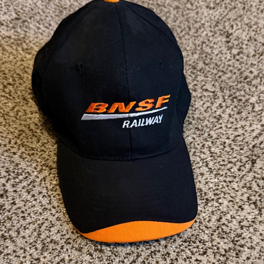 BNSF Railway Black and Orange Cap